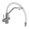 Смеситель для кухни Lidz Aria 020F3 White/Nickel (LDARI020F3WNK39480)- Фото 4