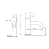 Смеситель для раковины Lidz Aria 0011F Black (LDARI0011FBLA46092)- Фото 4