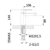 Смеситель для раковины Lidz Latwa 001 Chrome (LDLAT001CRM45412)- Фото 3