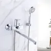 Змішувач для ванни Lidz Wieza 005 з душовим гарнітуром (LLDWIE005CRM45411) хром- Фото 3