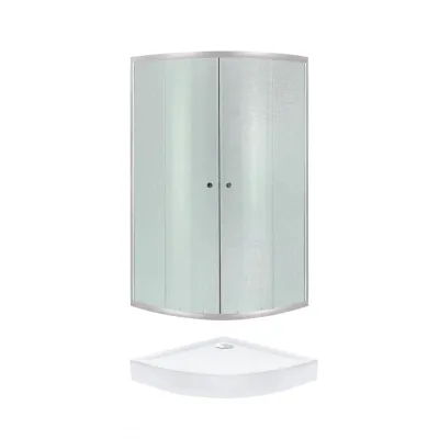 Душова кабіна Lidz Latwa SC80x80.SAT.LOW.FR, скло Frost 4 мм + піддон QT ROBIN (308812C2SET)