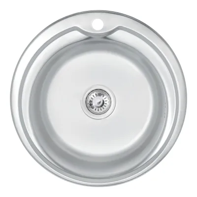 Кухонна мийка Lidz 510-D 0,8 мм сатин (LIDZ510DSAT)