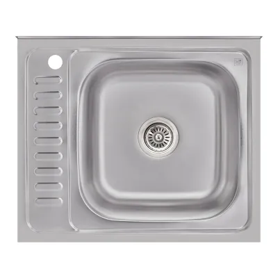 Кухонна мийка Lidz 6050-R 0,6 мм сатин (LIDZ6050R06SAT)