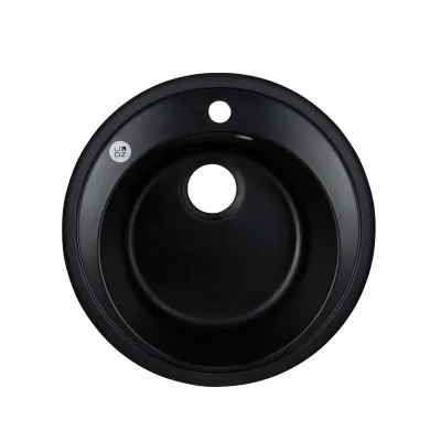 Кухонна мийка Lidz D510/200 ANT-15 чорна кругла