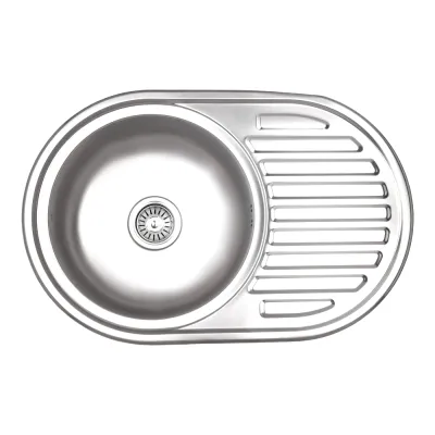 Мойка для кухни Lidz 7750 0,8 мм Micro Decor, сталь (LIDZ7750MDEC)