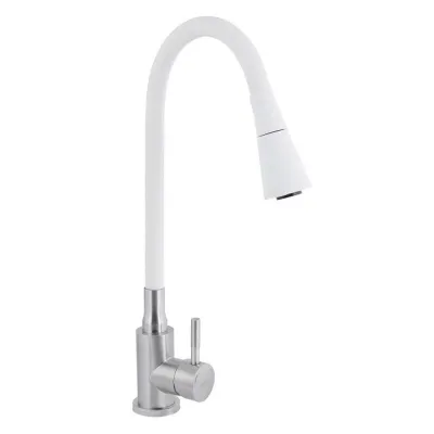 Змішувач для кухні Lidz Aria 015F31 White/Nickel (LDARI015F31WNK36981)