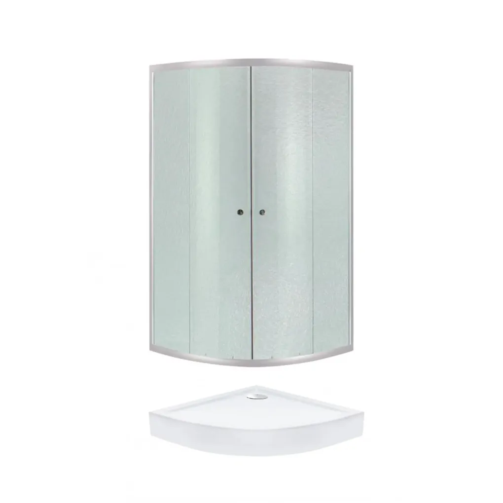 Душова кабіна Lidz Latwa SC80x80.SAT.LOW.FR, скло Frost 4 мм + піддон QT ROBIN (308812C2SET)- Фото 1
