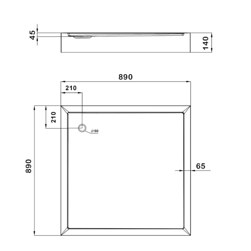 Душовий піддон Lidz Kapielka ST900x900x140 (LKAST909014)- Фото 5