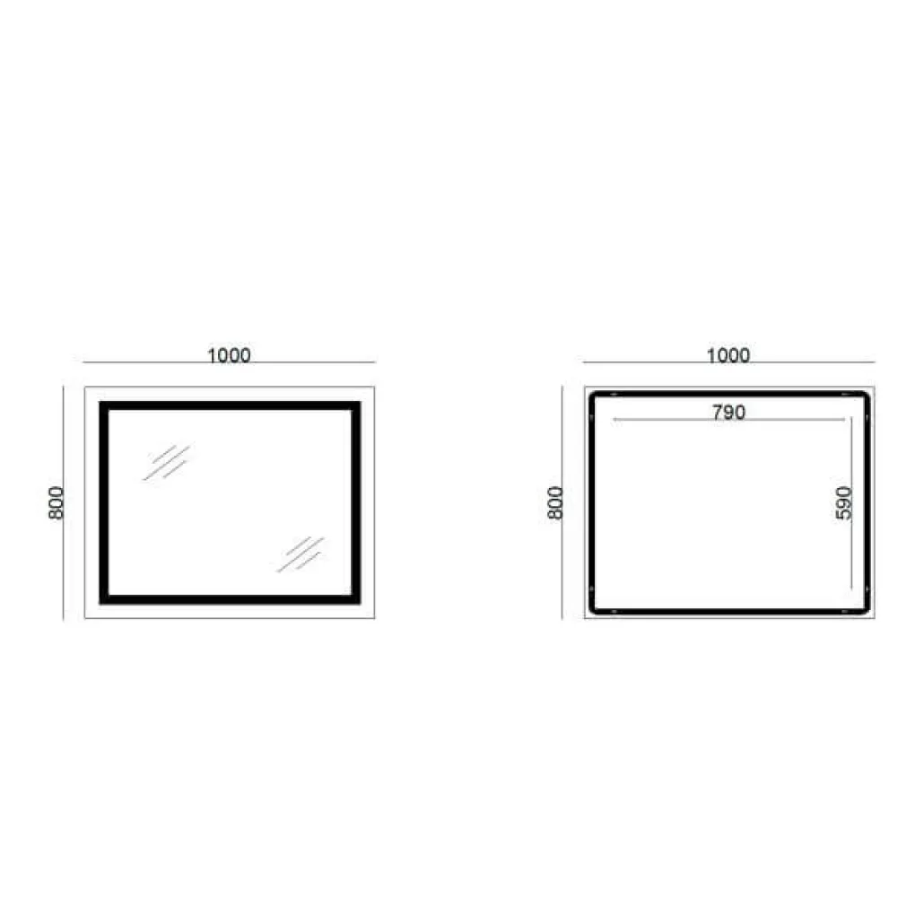 Зеркало Lidz Kubis 1000х800 (LD78LF61410080)- Фото 4