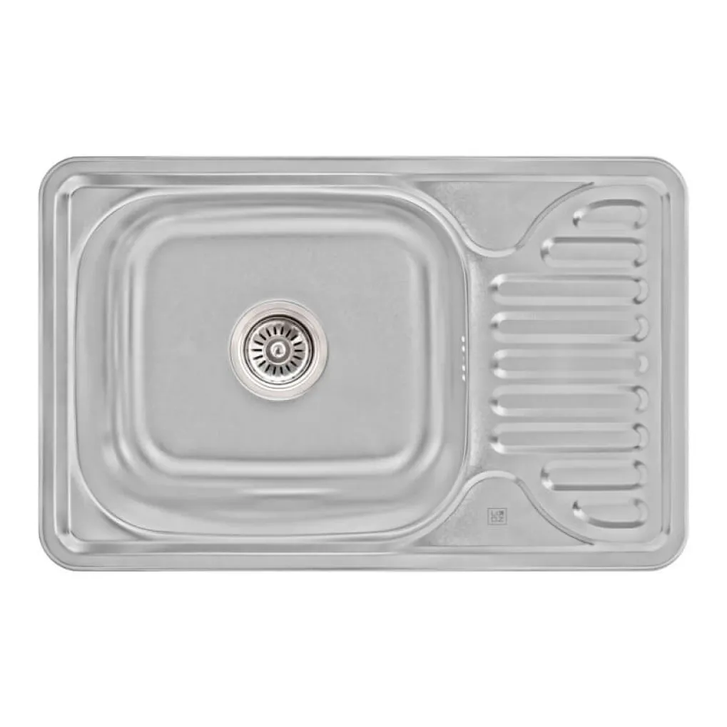 Кухонна мийка Lidz 6642 0,8 мм Micro Decor (LIDZ664208MICDEC)- Фото 1