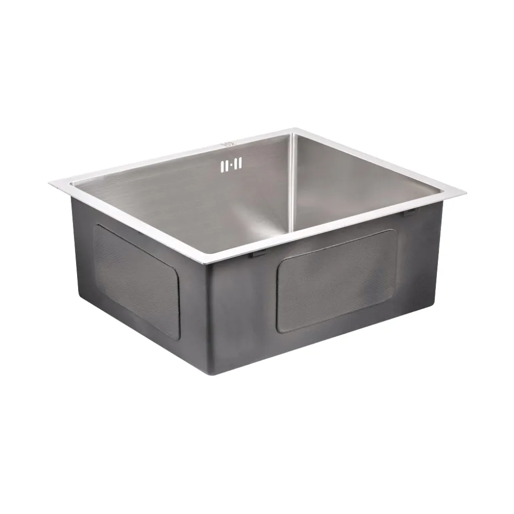 Мийка для кухні інтегрована Lidz Handmade H5245 (LDH5245BRU35386) Brushed Steel 3,0/0,8 мм- Фото 3