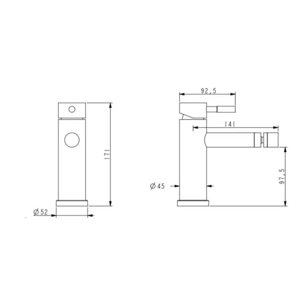 Смеситель для биде Lidz Aria 001AF (k35) Nickel (LDARI001AFNKS46096)- Фото 4