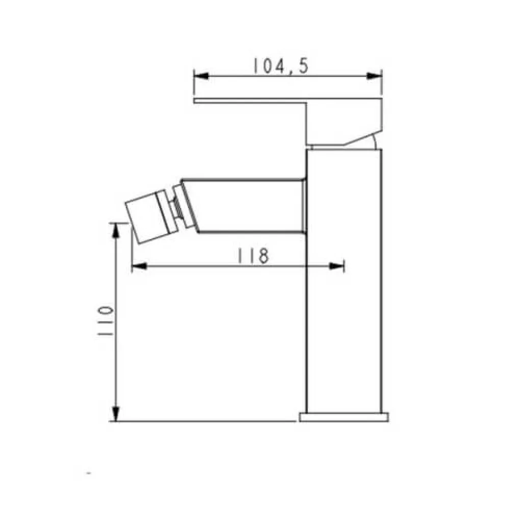 Смеситель для биде Lidz Kubis 001AF (k35) Nickel (LDKUB001AFNKS46097)- Фото 3