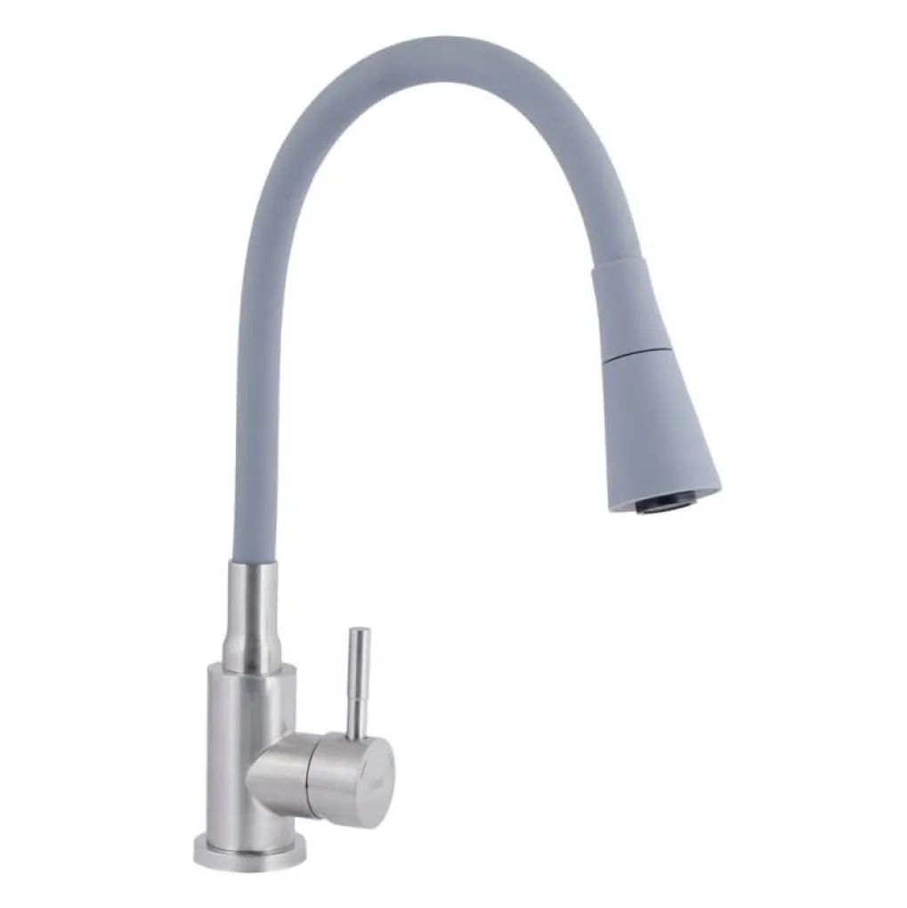 Смеситель для кухни Lidz Aria 015F31 Grey/Nickel (LDARI015F31GNK31871)- Фото 1