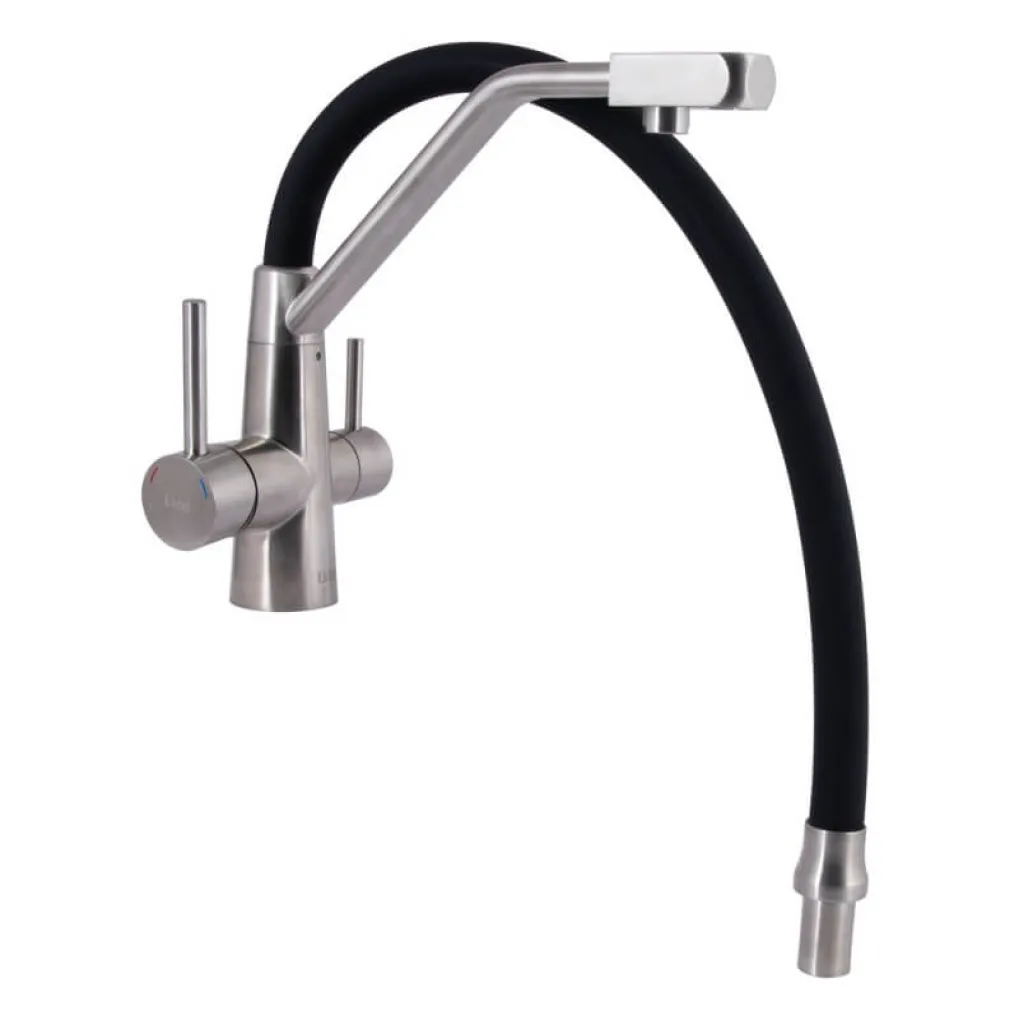 Смеситель для кухни Lidz Aria 020F3 Black/Nickel (LDARI020F3BNK37647)- Фото 3
