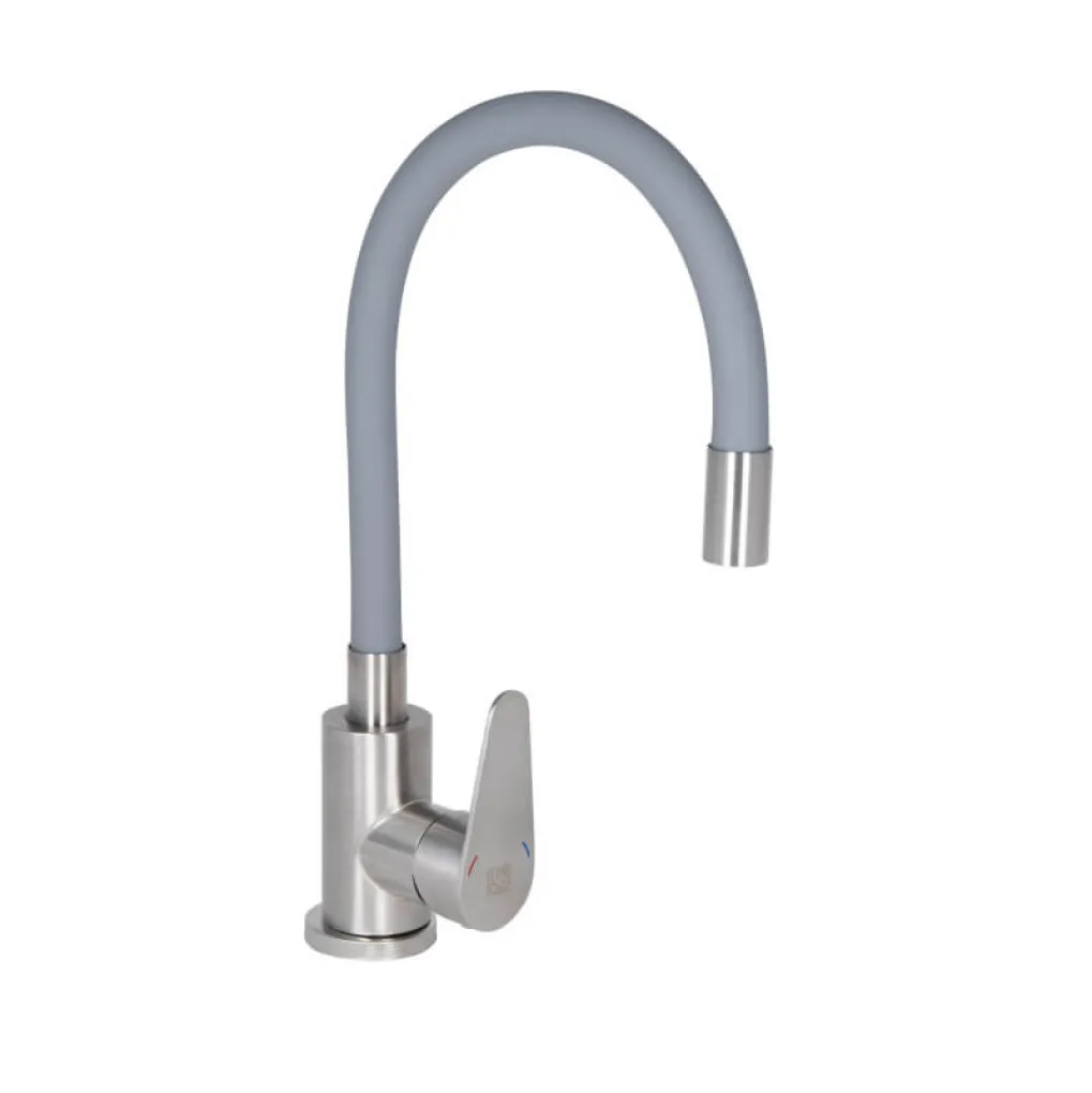 Смеситель для кухни Lidz Vida 015F3 Grey (LDVID015F3GRE43356)- Фото 1