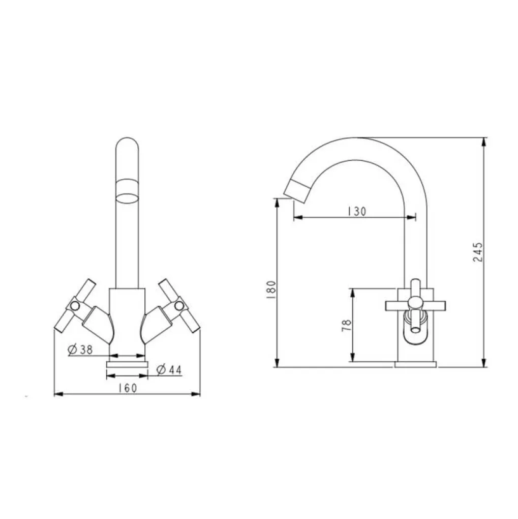 Смеситель для кухни Lidz Wind 161F Nickel (LDWIN161FNKS46098)- Фото 4