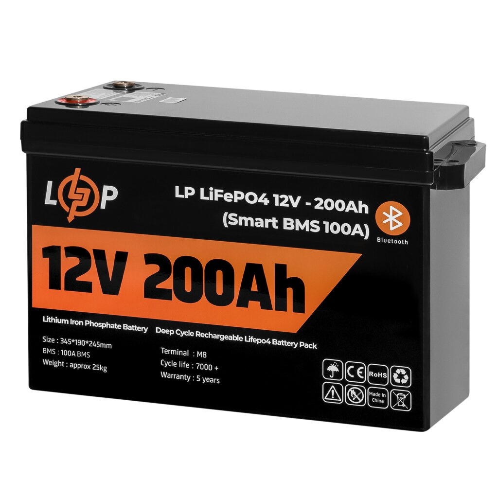 Акумулятор для ДБЖ LogicPower LP LiFePO4 12V - 200 Ah (2560Wh)- Фото 4