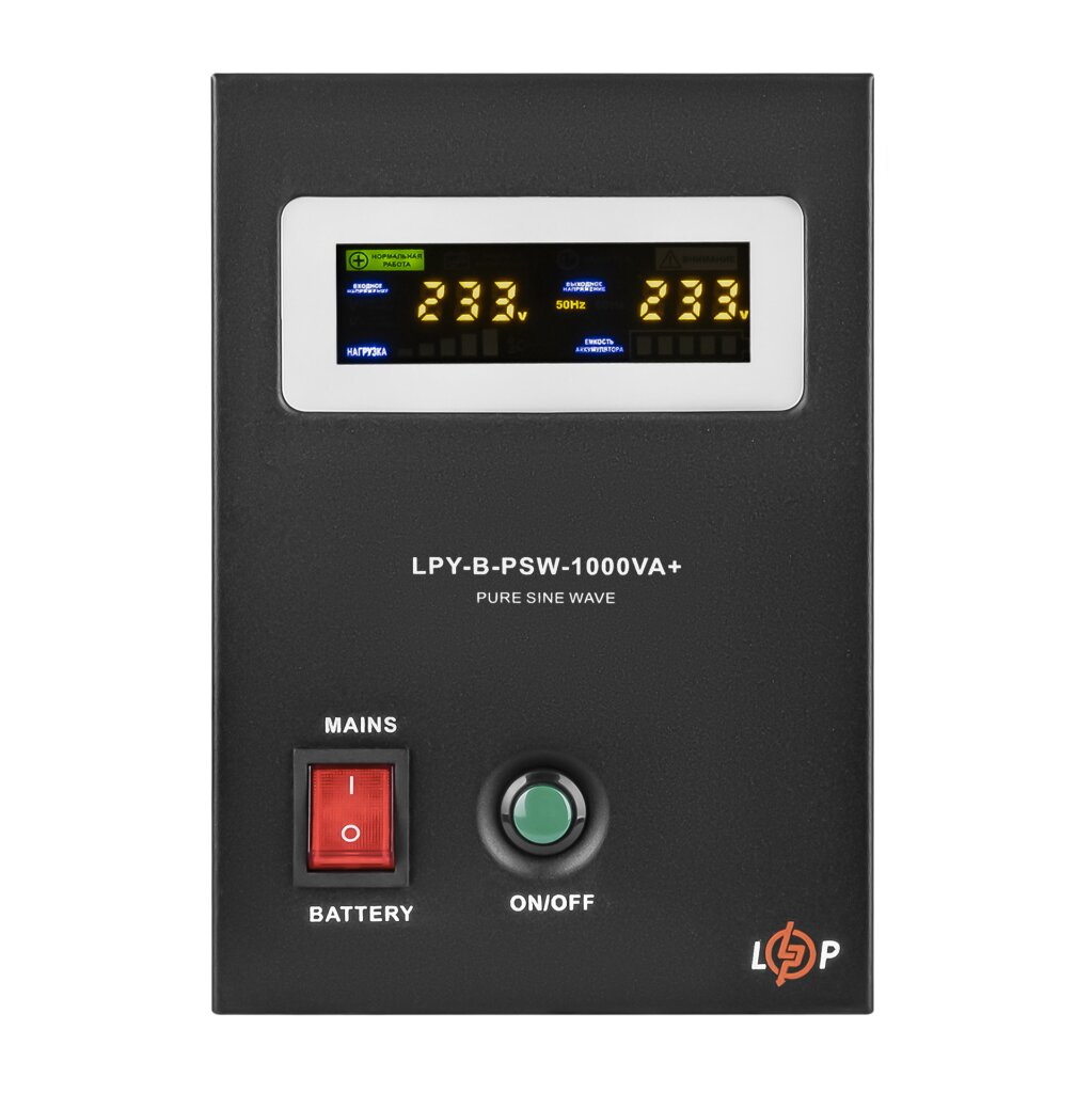 Комплект резервного питания для котла и теплого пола LogicPower ИБП + гелевая батарея (UPS B1000VA + АКБ GL 1440W) - Фото 2