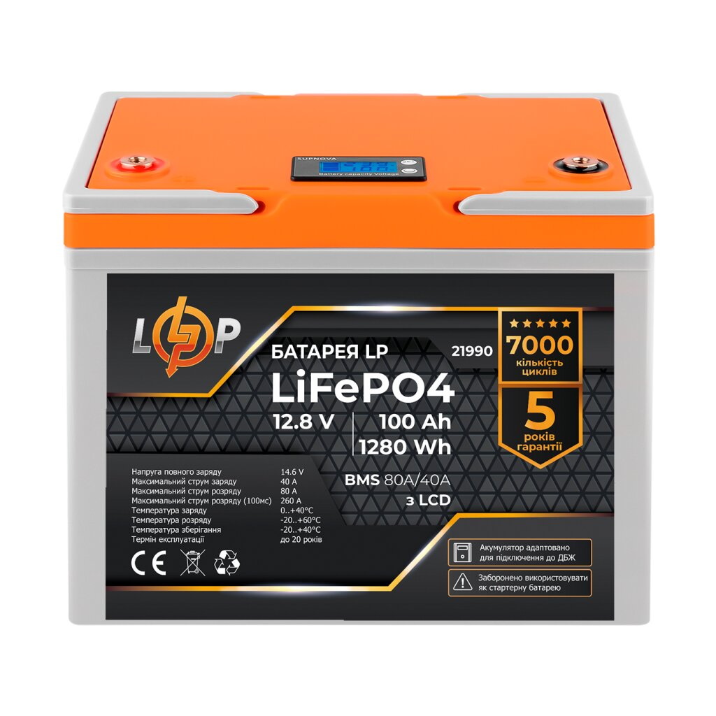 Комплект резервного живлення LogicPower ДБЖ + літієва (LiFePO4) батарея (UPS B500+ АКБ LiFePO4 1280W) - Фото 2