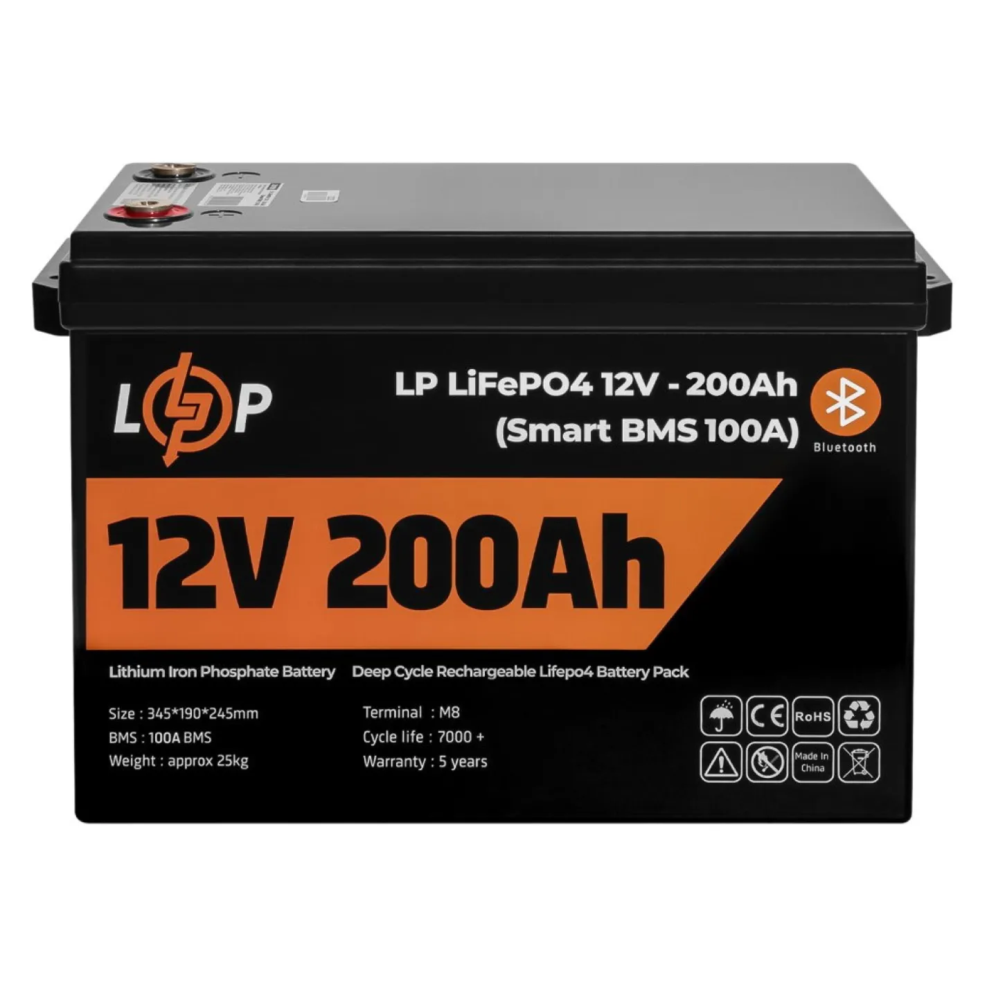 Акумулятор для ДБЖ LogicPower LP LiFePO4 12V - 200 Ah (2560Wh) - Фото 1