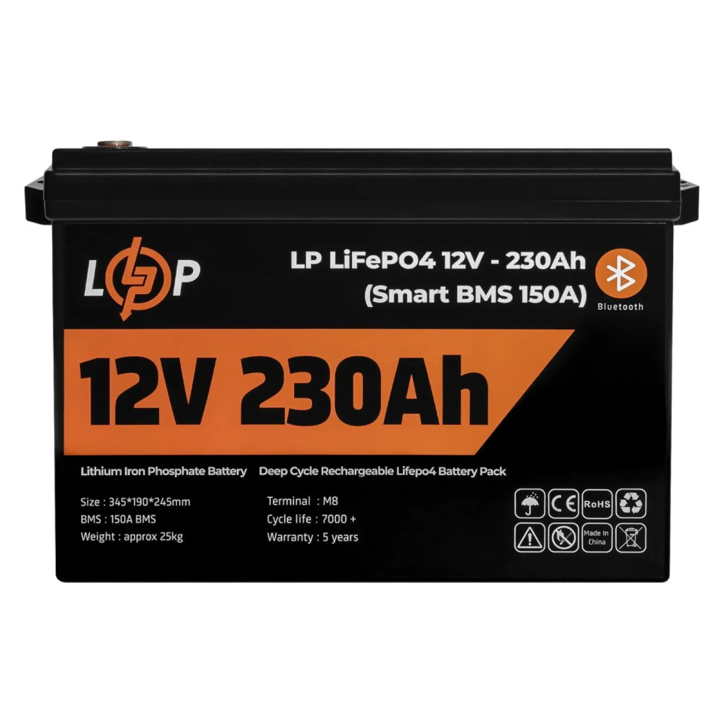 Акумулятор для ДБЖ LogicPower LP LiFePO4 12V - 230 Ah (2944Wh) (Smart BMS 150А) 40 мОм - Фото 1