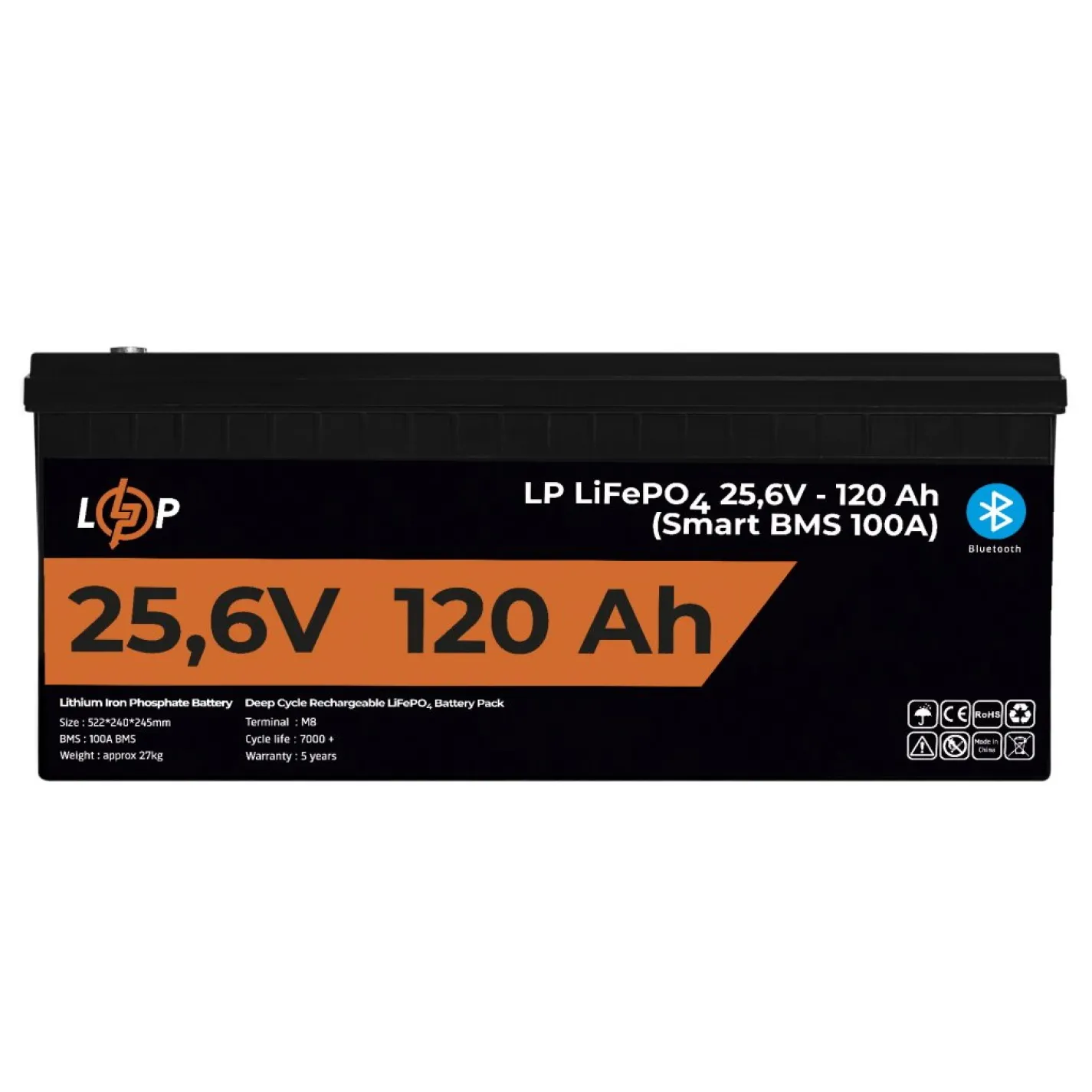 Аккумулятор для ИБП LogicPower LP LiFePO4 24V - 120 Ah (3072Wh) (Smart BMS 100А) - Фото 1