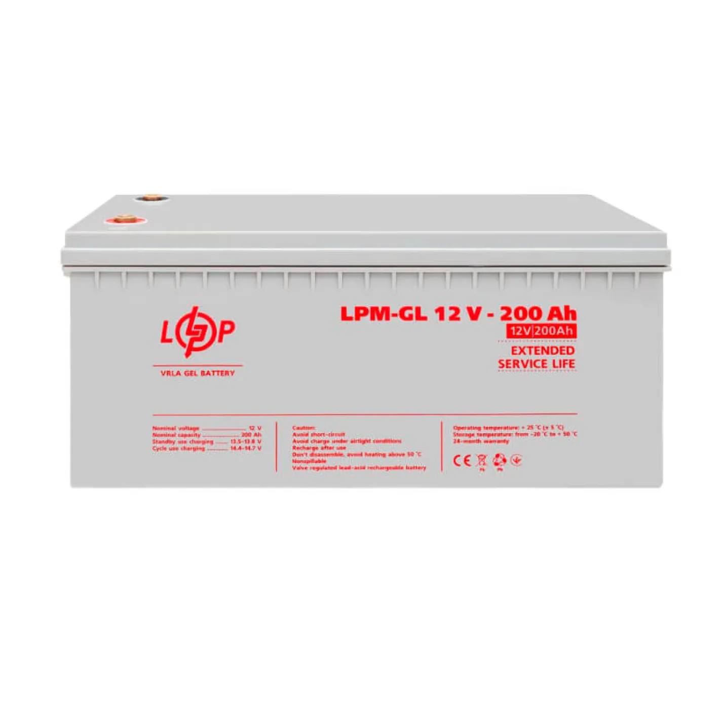 Акумулятор гелевий LogicPower LPM-GL 12V - 200 Ah (LP4156) - Фото 2