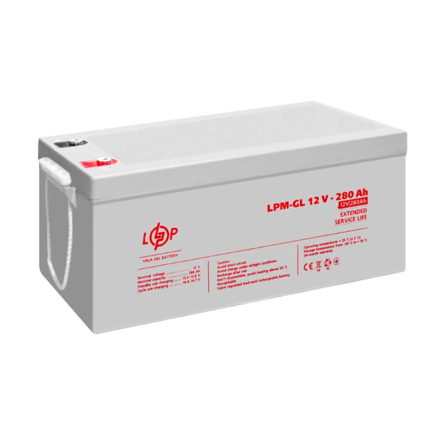 Акумулятор гелевий LogicPower LPM-GL 12V - 280 Ah (LP13185) - Фото 2