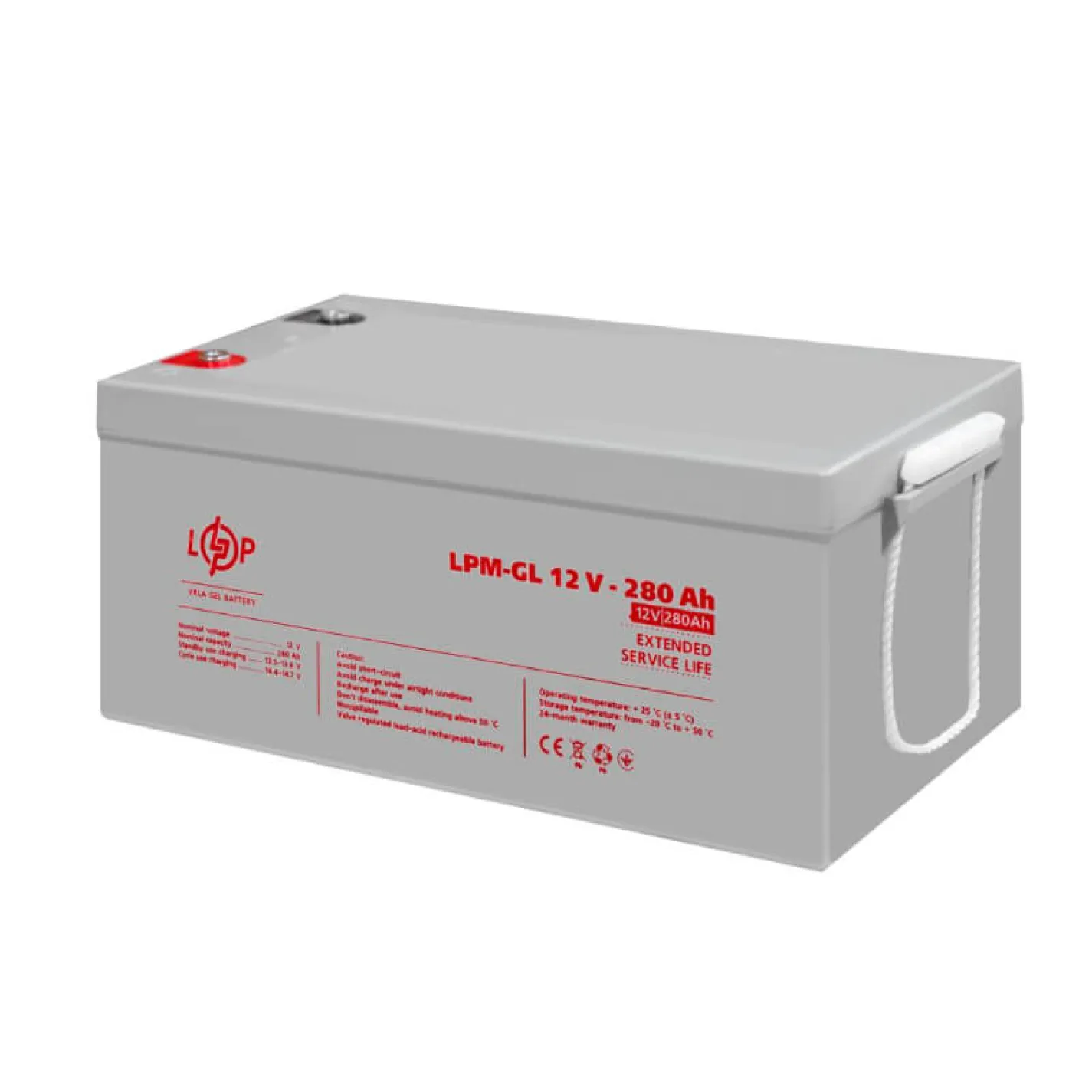 Акумулятор гелевий LogicPower LPM-GL 12V - 280 Ah (LP13185) - Фото 3