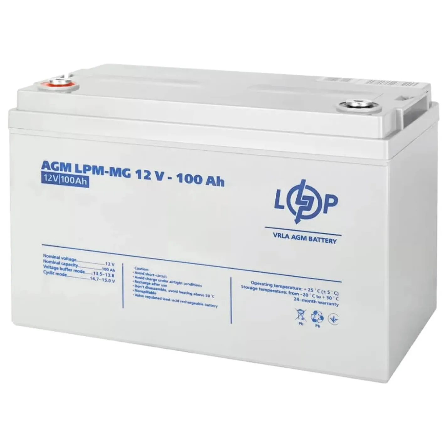 Акумулятор мультигелевий LogicPower AGM LPM-MG 12V 100 Ah (LP3877) - Фото 2