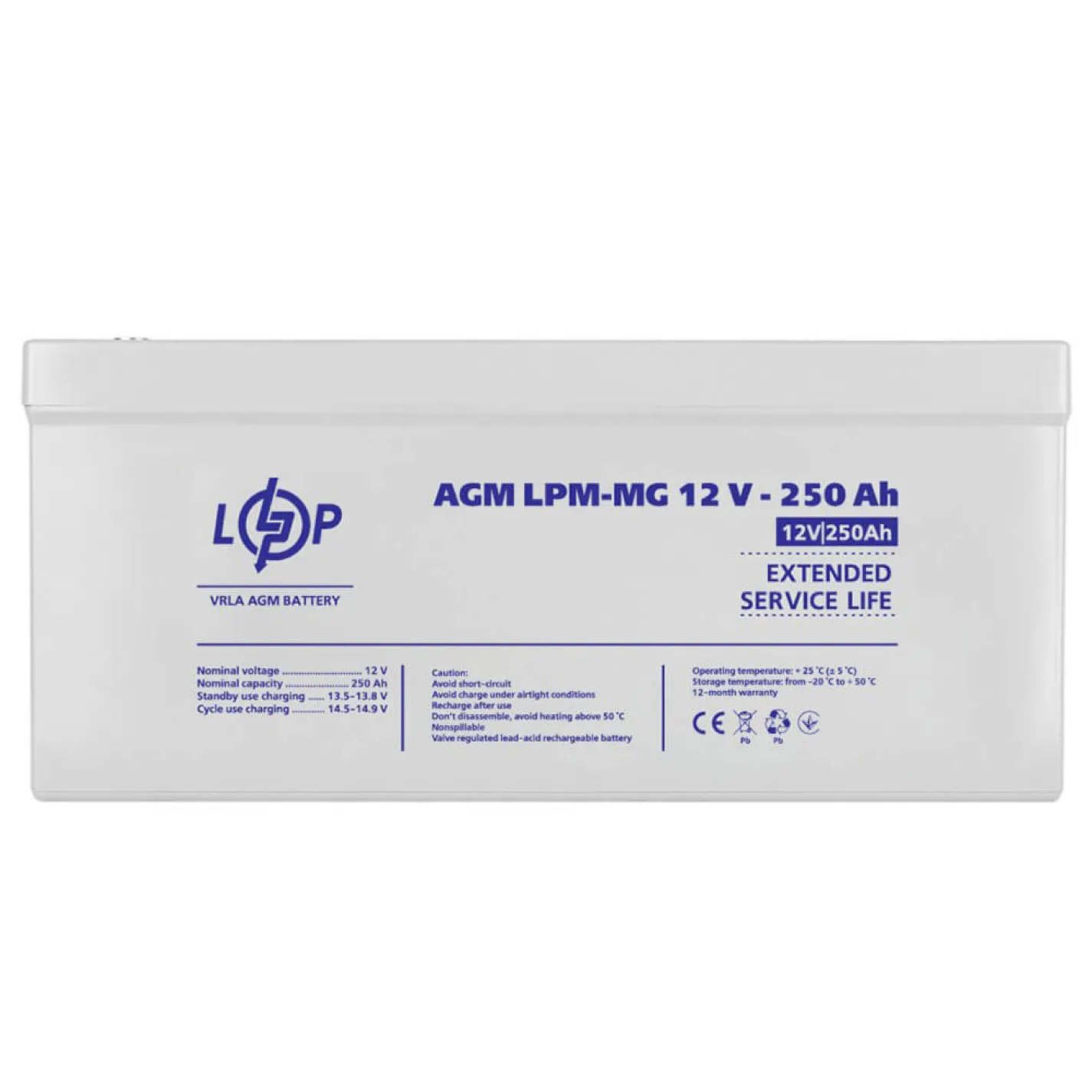 Аккумулятор мультигелевый LogicPower LPM-MG 12V - 250 Ah (LP4198) - Фото 1