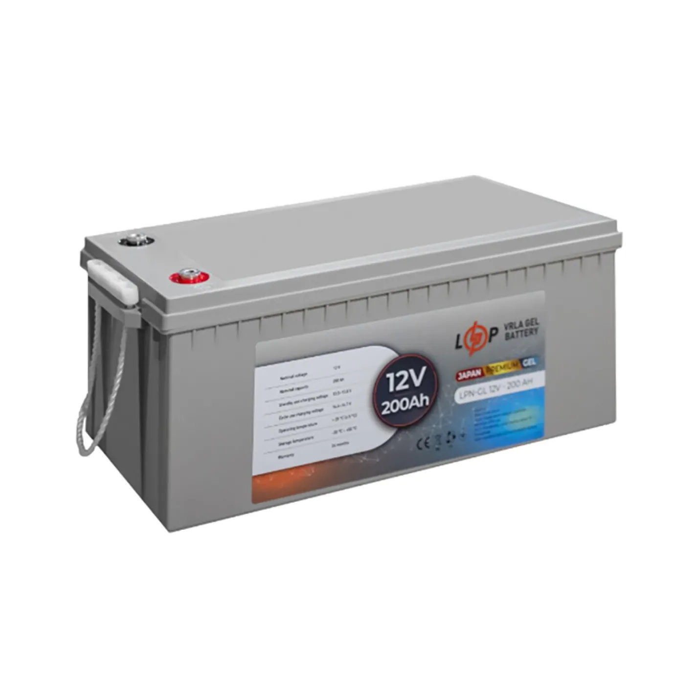 Акумуляторна батарея LogicPower LPN-GL 12V - 200Ah Gel (LP13720) - Фото 3