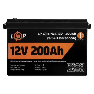 Аккумулятор для ИБП LogicPower LP LiFePO4 12V - 200 Ah (2560Wh)