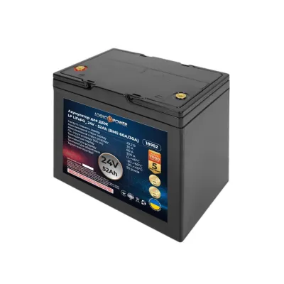 Аккумулятор для ИБП LogicPower LP LiFePO4 24V - 52 Ah (1331Wh) (BMS 60A/30A)