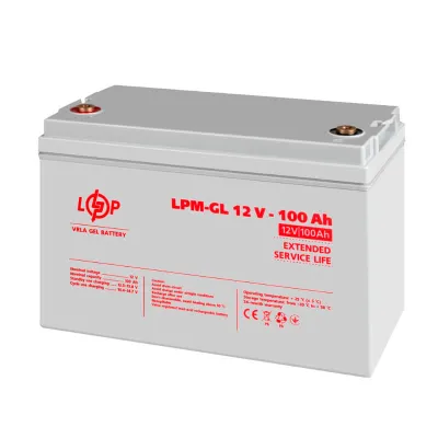 Акумулятор гелевий LogicPower LPM-GL 12V - 100 Ah (LP3871)