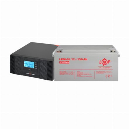Комплект резервного живлення LogicPower ДБЖ + батарея гелю (UPS B1500 + АКБ GL 1800W)