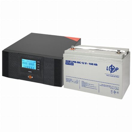 Комплект резервного живлення LogicPower ДБЖ + мультигелева батарея (UPS B1500 + АКБ MG 1200W)