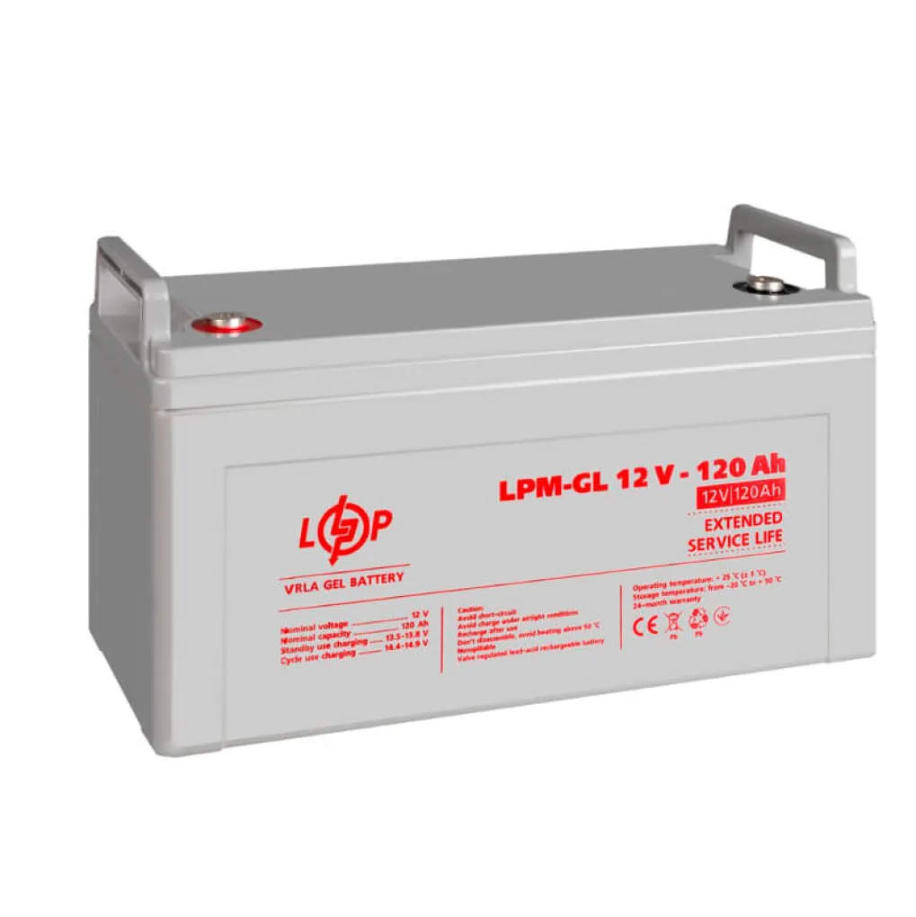 Акумулятор гелевий LogicPower LPM-GL 12V - 120 Ah (LP3870)- Фото 2