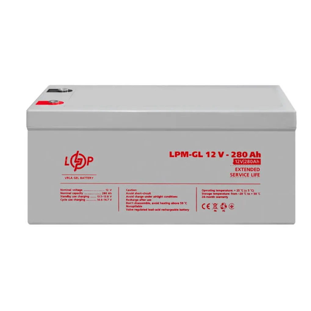Акумулятор гелевий LogicPower LPM-GL 12V - 280 Ah (LP13185)- Фото 2