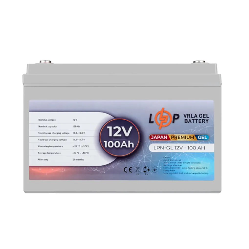 Акумуляторна батарея LogicPower LPN-GL 12V - 100Ah Gel (LP13719)- Фото 1