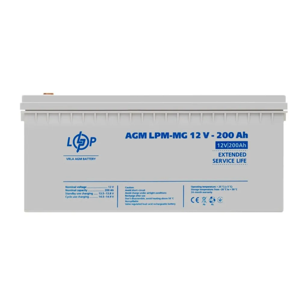 Акумулятор мультигелевий LogicPower LPM-MG 12V - 200 Ah (LP3875)- Фото 1