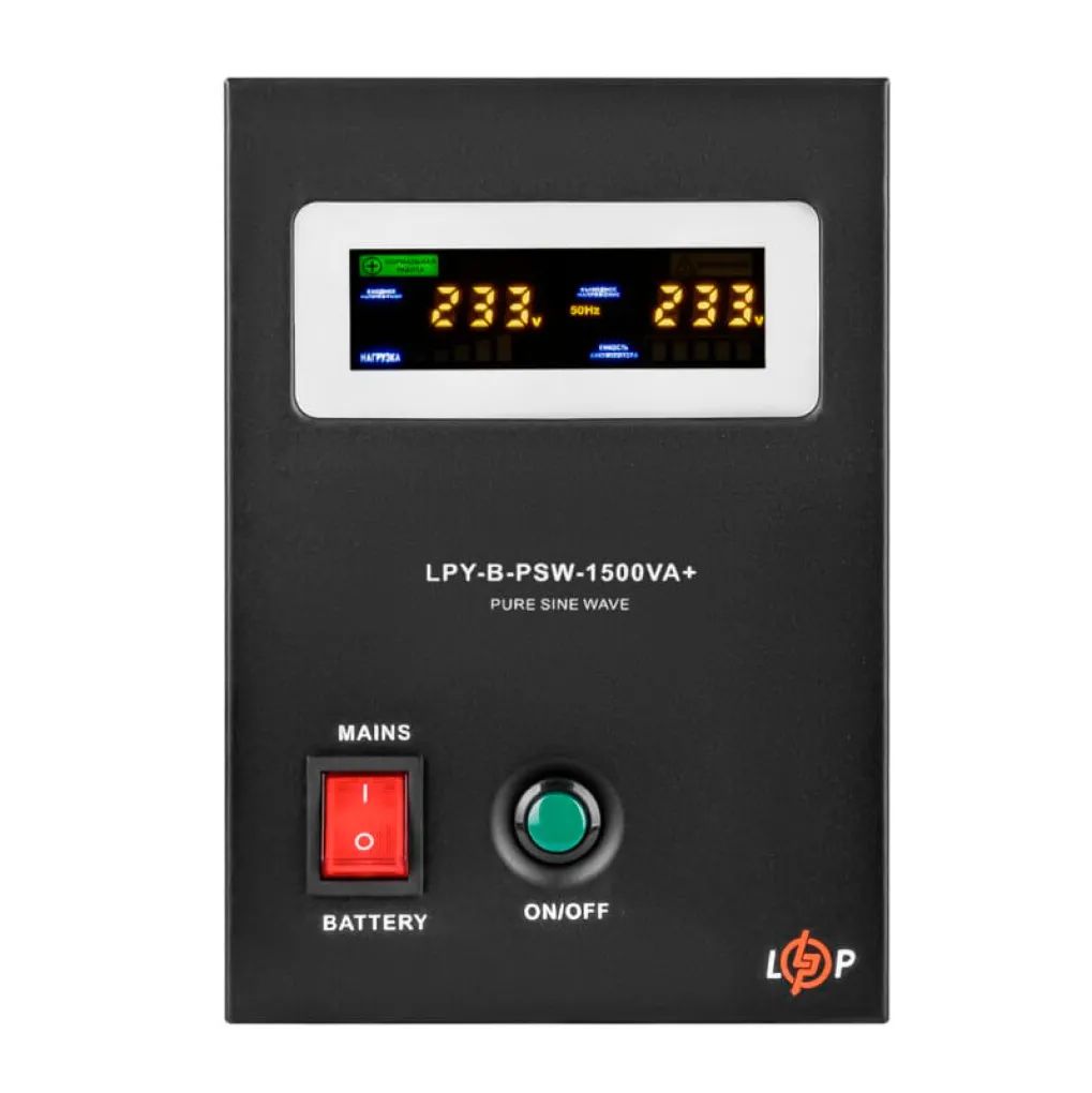 ДБЖ LogicPower LPY-B-PSW-1500VA+ (1050Вт) 10A/15A 24V (LP4130)- Фото 1