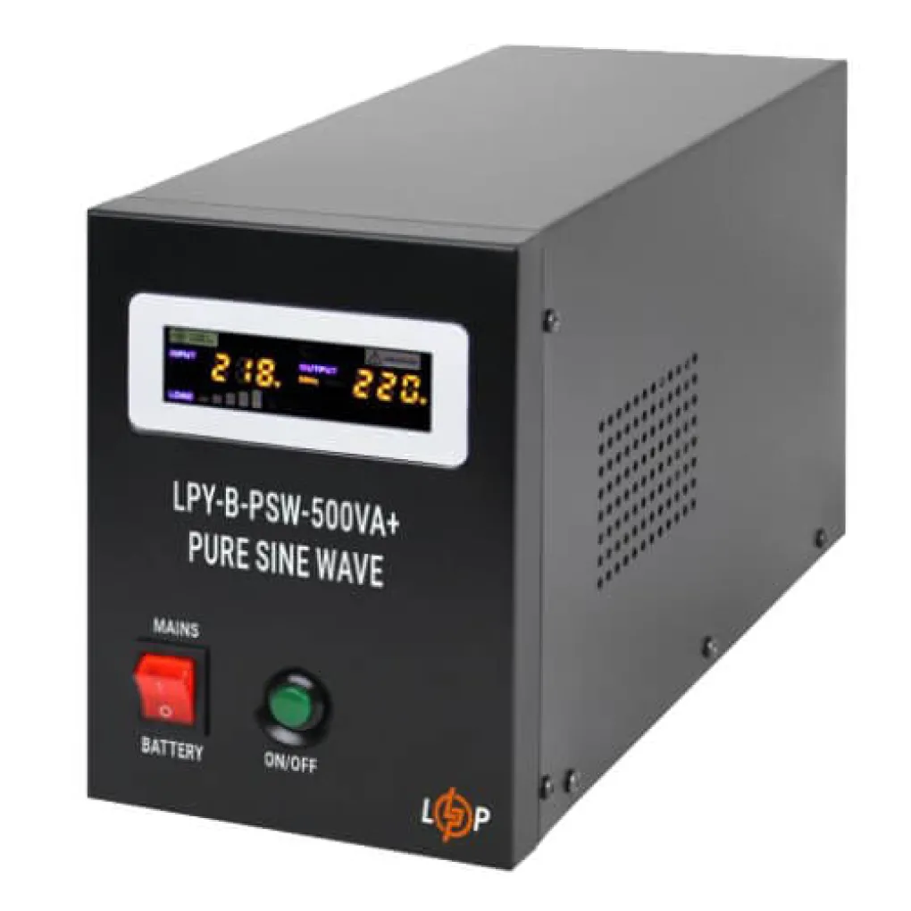 Джерело безперебійного живлення LogicPower 12V LPY-B-PSW-500VA+ (350Вт) 5A/10A з правильною синусоїдою- Фото 1