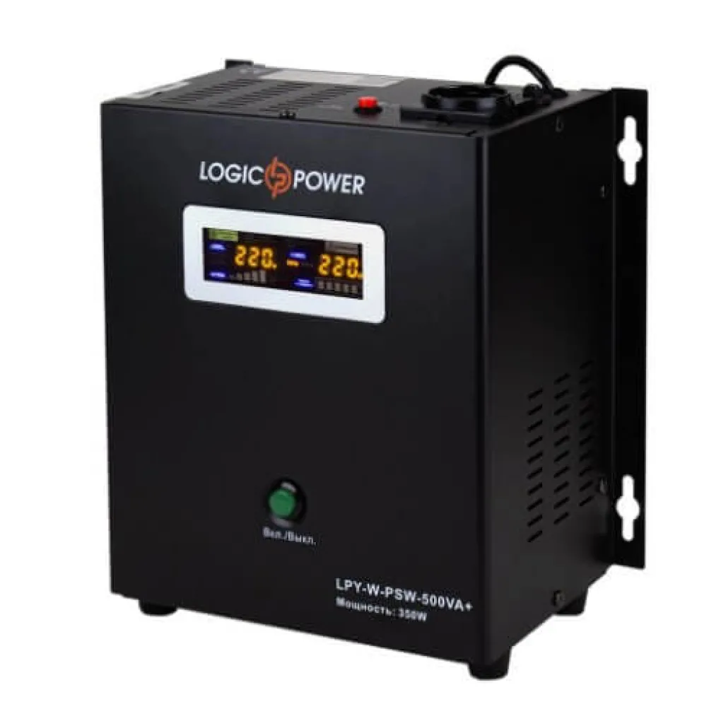 Джерело безперебійного живлення LogicPower 12V LPY-W-PSW-500VA+(350Вт)5A/10A з правильною синусоїдою- Фото 1