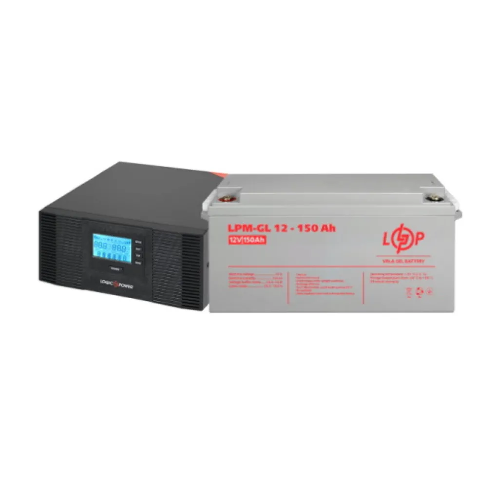 Комплект резервного питания LogicPower ИБП + гелевая батарея (UPS B1500 + АКБ GL 1800W)- Фото 1