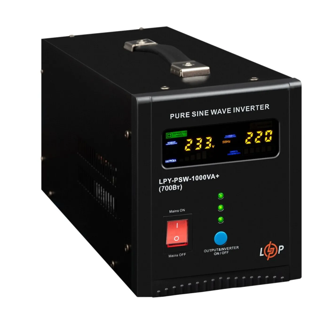 Джерело безперебійного живлення LogicPower LPY-PSW-1000VA+ (700Вт) 10A/15A 12V - Фото 1