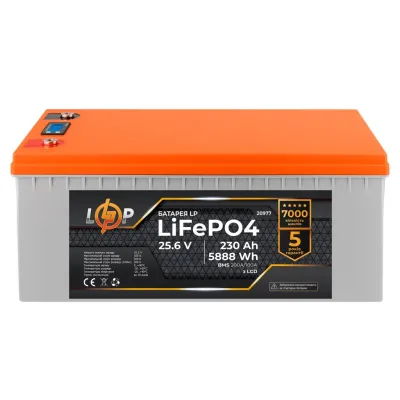 Акумулятор LogicPower LP LCD LiFePO4 24V - 230 Ah (5888Wh) (BMS 200A/100A) (LP20977)