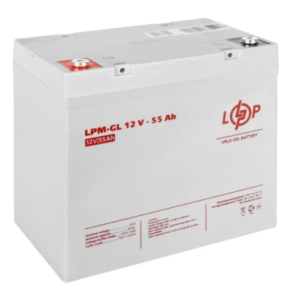 Аккумулятор для ИБП LogicPower LPM-GL 12V - 55 Ah- Фото 5