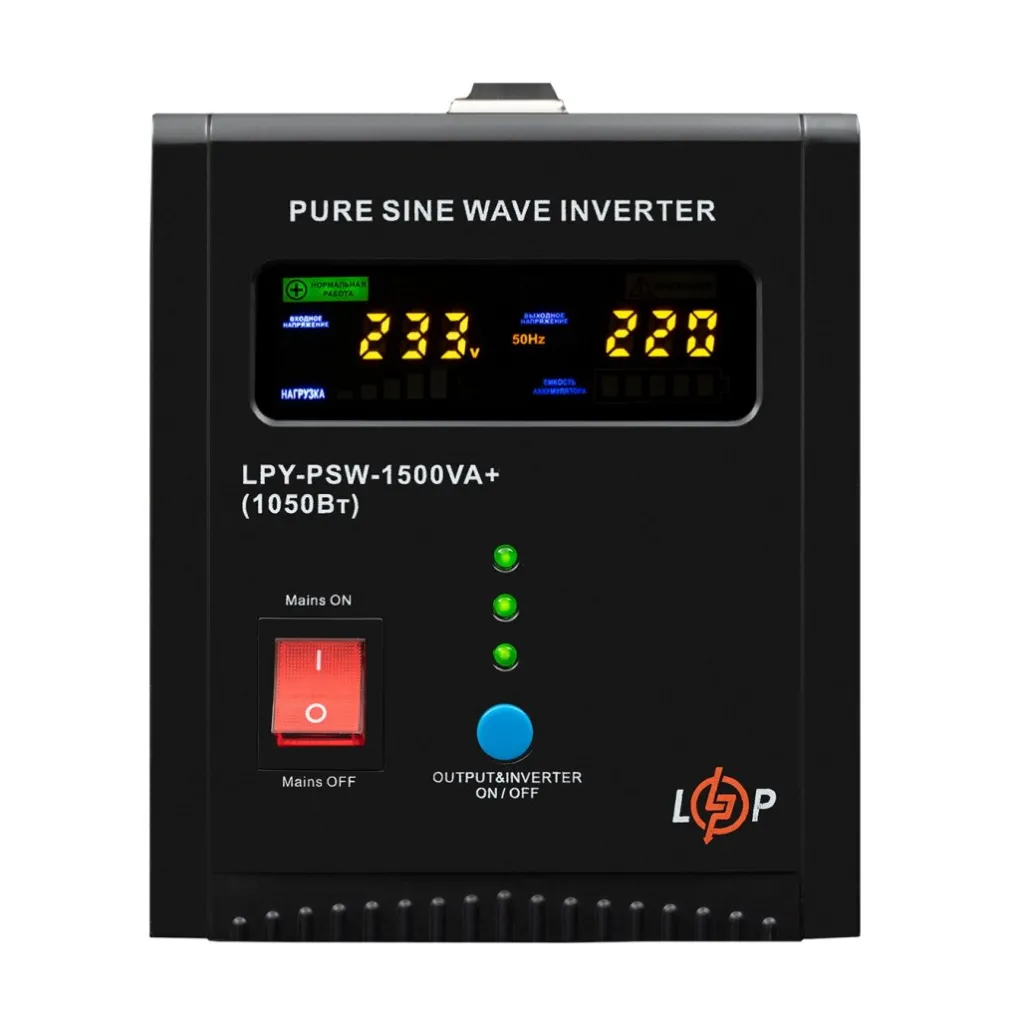 Источник бесперебойного питания LogicPower LPY-PSW-1500VA+ (1050Вт) 10A/20A 12V- Фото 1